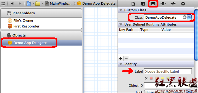 Change class of the object to xAppDelegate