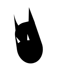 天极设计在线_Photoshop绘矢量卡通蝙蝠侠