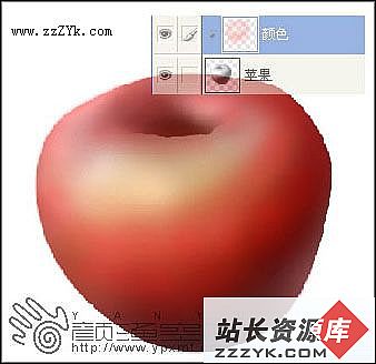 天极设计在线_Photoshop鼠绘苹果111
